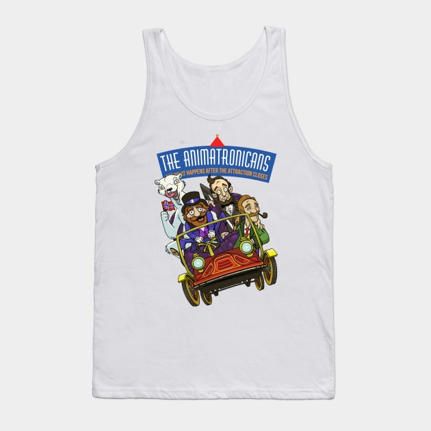 Animatronicans with logo Tank Top by JeffJonesComedy